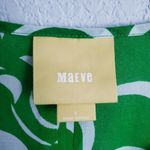 Anthropologie  Maeve Green and White Abstract Blouse Photo 4