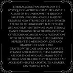 Handmade Gothic Victorian "Ethereal Bones" Gothic Skeleton Unicorn Cameo Earrings Photo 4