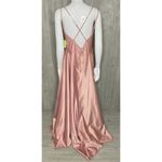 Windsor Nwt pink spaghetti strap long dress silky with flaws size 9 formal prom Photo 5