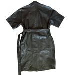 REMAIN by Birger Christensen Puglia Leather Shirt Dress Tarmac Size 12 Brown Photo 5
