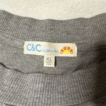 C&C California  Sunshine & Champagne Sweatshirt in Gray Size XL Long Sleeve Photo 3