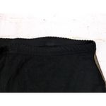 J.Jill Stretch Wide Leg Crop Pants Womens XL Black Pull on Rayon Knit Tan Stitch Photo 1