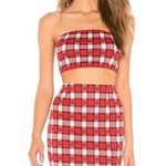 Revolve Red Plaid two piece skirt Photo 0