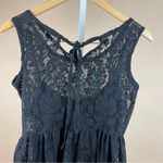 Bebop Womens Small Lace Overlay Tank Floral Tank Dress Black Y2K Party Formal Photo 4