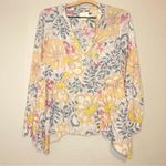 Anthropologie Maeve Multicolor Floral Handkerchief Hem Lightweight Top Size 4 Photo 0