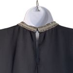 ZARA EUC  Flowy Layered top with Jewel Collar in Black - Size Large Photo 7