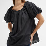 NWT Harshman Keiko Black Blouse
Black Ruffled Puff Sleeve Blouse Size M Photo 0