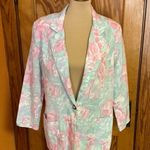 Vtg 80s pastel floral blazer Pink Size M Photo 4