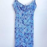 Rampage  blue midi slip dress vintage paisley print fairy y2k ruffle coquette 9 Photo 0