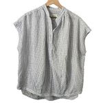 Koch  Popover Oversized 100% Cotton Blouse XS Womens Checkered Photo 0