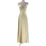 Anthropologie Significant Other Jacy Dress Pale Butter Yellow Satin Fairy Kei Photo 1