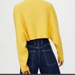 Wilfred  Aritzia Yellow Lolan Cropped Ribbed Sweater Size Small Mustard Yellow Photo 2
