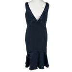 John Varvatos Women Midnight Black Midi Dress Size 46 Fits Like S/M Size M Photo 8