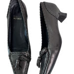 Stuart Weitzman  Women’s Tassel Loafers Size 6 Pewter Brown‎ Whipstitch Leather Photo 0