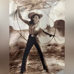 BDG New Urban Outfitters  Printed Denim Shirt Oversized Western Cowgirl Print XS Photo 5