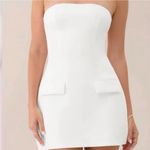Heiress Beverly Hills Strapless A Line Pocket Mini Dress White XL Bridal Chic Photo 1