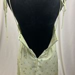 Green floral print slip dress woman’s size medium Photo 7