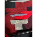 Natural Reflections  Black Red Plaid Flannel Button Up Top Size 1X Photo 3