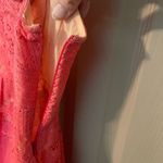 Free People  lined crochet open back sleeveless mini dress in coral Photo 10