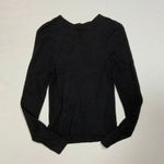 Brave Soul NEW Cut Out Of My Life Ribbed Knit Stretch Black Long Sleeve Sweater Photo 3
