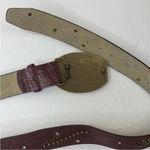 Guess Vintage Belt Maroon Size Medium Photo 6