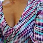 Lux Womens Size S Multicolor Polkadot Batwing V Photo 2