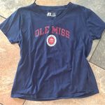 Russell Athletic Vintage University of Mississippi Ole Miss V-neck Baby Tee Photo 2