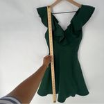 Lulus Divine Darling Hunter Green Ruffled V-Neck Skater Dress NWT Size XS Photo 13