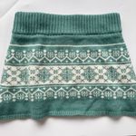 Old Navy Vintage Fair Isle Y2K 2000’s Apres Ski Green Mini Skirt Size XS Boho Hippie Photo 5