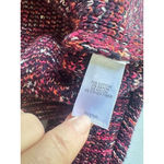 J.Jill Tweed Sweater Cardigan Size Large Burgundy Fringe Knit Blazer Career Red Photo 6