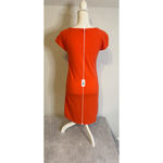 100% Wool Benetton Orange Short Sleeve Knit Dress S Photo 4