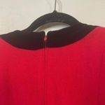 Saks 5th Avenue ✅Saks Fifth Avenue Vintage Red Vintage Long Sleeve Dress Black Velvet Trim Photo 7