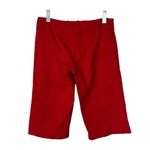 Jams World  Shorts Bermuda Long Mid Rise Cotton Solid Red Women’s Size 6 Photo 1