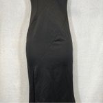 Metisu Black One Shoulder Split Fishtail Mermaid Maxi Dress Size‎ XS Photo 2