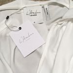 L’ Academie white drape top. NWT Size M Photo 7