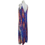 Lulus Flying Watercolors Blue Sleeveless Cami Camisole Maxi Tank A-Line Dress S Photo 1