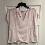 Vince  100% Cotton Seamed Popover Pale Pink Top Size XS Photo 0