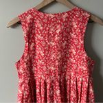 Laura Ashley Vintage 90s Red floral cottagecore dress Size 4 Pockets Prairie Photo 12