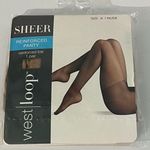 West Loop  Sheer Pantyhose 1 Pair Reinforced Toe Classic Nylon Size A Nude Photo 0