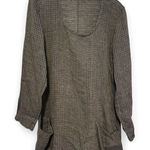 Flax  100% Linen Social Tunic size P 4-6 Minimalist Boho Natural Fiber Photo 0