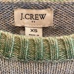 J.Crew (2023) Cotton Crew Neck L/S Ombré Stripe Cream Green Blue CreamSweater XS Photo 1