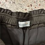 Abercrombie & Fitch  high-rise vegan leather shorts in a brown olive color large Photo 1