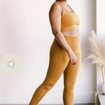 Girlfriend Collective  Paloma Sports Bra & High Waist Leggings in Saddle XS Photo 0