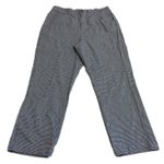 Free People  Pants Womens Large Kate Blue White Gingham Cropped Wide Leg Cotton Photo 1