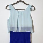 Sangria Sleeveless Blue Maxi Dress with Pleated Skirt Size 6 NWT Photo 2