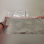 American Eagle  100 % Cotton High-Low Floral Pleated Skirt Size 14 Cream and Blue Photo 4