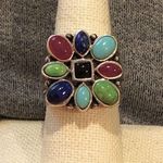 Sterling Silver BARSE Southwestern Multi-Gemstone Ring Sz 8 Photo 5