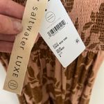 Saltwater Luxe  NWT Memphis Midi Dress Size Medium Rosewood Rust Floral Linen Photo 5