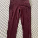 Lululemon  Size 4 Women's Leggings LW6AKHST - Burgundy Photo 0