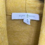 Anthropologie Pure & Good Mustard Yellow Faux Wrap Sweater Womens Size Medium Photo 3